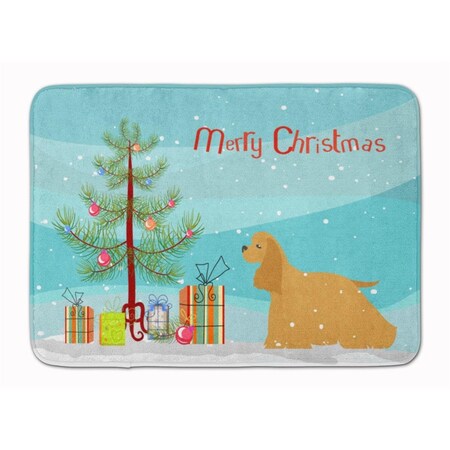 Carolines Treasures Cocker Spaniel Merry Christmas Tree Machine Washable Memory Foam Mat BB2904RUG